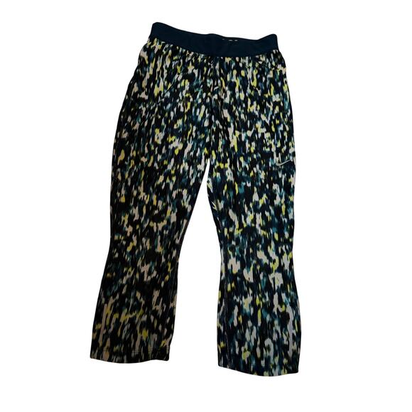 EUC Nike colorful capris red pink colorful sz S activewear yoga gym workout - Picture 1 of 6